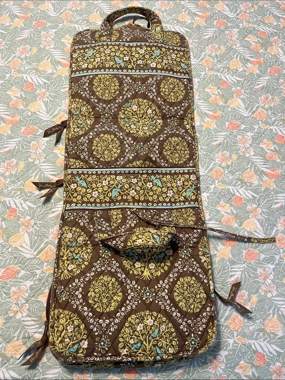 Vera Bradley hanging cosmetic bag turquoise birds